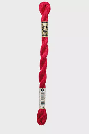 
            
                Load image into Gallery viewer, Cotton Pearl #5 Skein 321 - Metallic Carmine Red
            
        