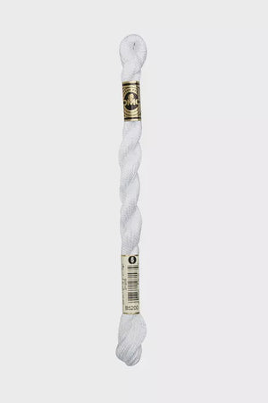 Cotton Pearl #5 Skein B5200 - Pearlescent White Light