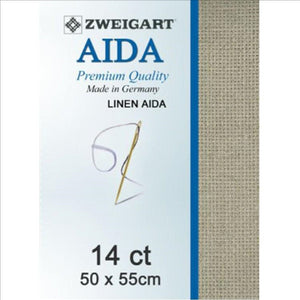 Zweigart Linen Aida 14ct Fat Quarter